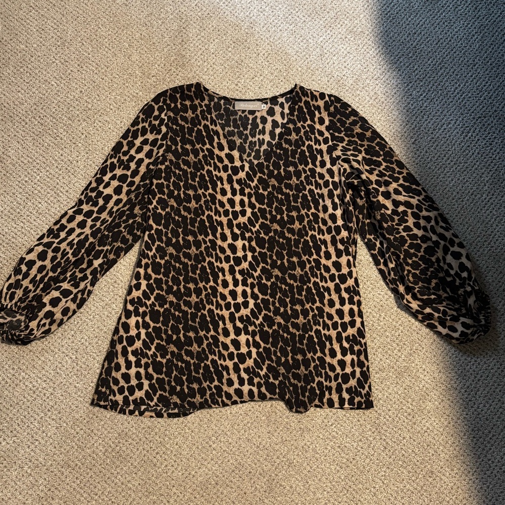 Belongsci Leopard Print Top